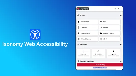 Isonomy Web Accessibility screenshot