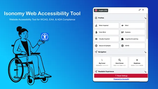 Isonomy Web Accessibility screenshot