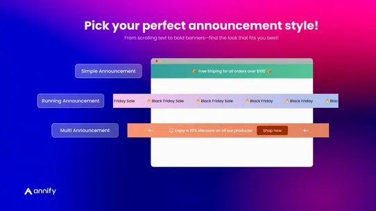 Annify Announcement Bar screenshot