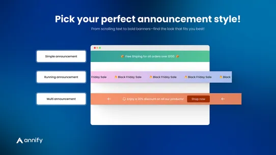 Annify Announcement Bar screenshot