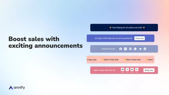 Annify Announcement Bar screenshot