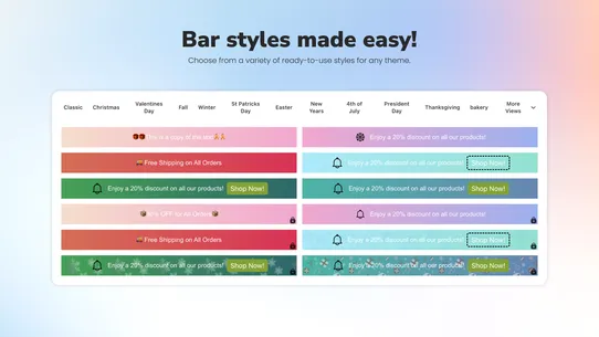 Annify Announcement Bar screenshot