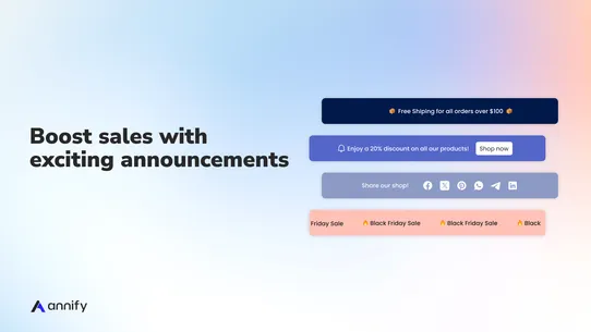 Annify Announcement Bar screenshot