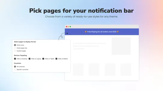 Annify Announcement Bar screenshot
