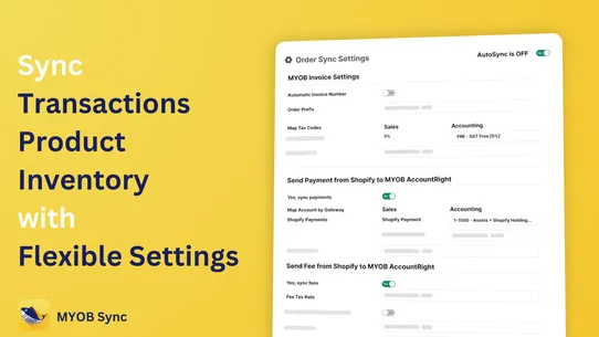 Dashi MYOB Accounting Sync screenshot