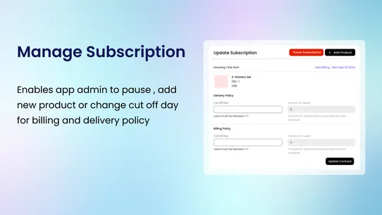 iSubfy Product Subscriptions screenshot