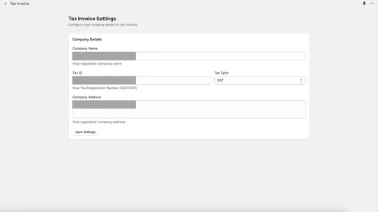 Indisnw: Tax Invoice screenshot