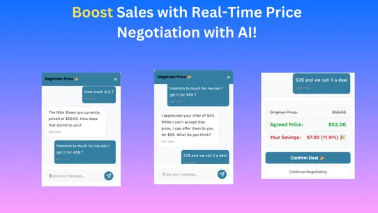 Haggler: AI price negotiation screenshot