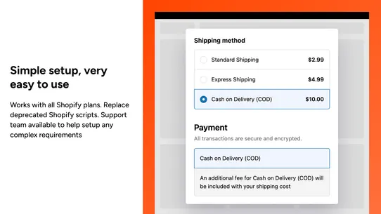 Simesy Cash On Delivery Fee screenshot