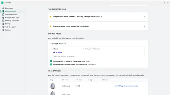 TurboSEO screenshot