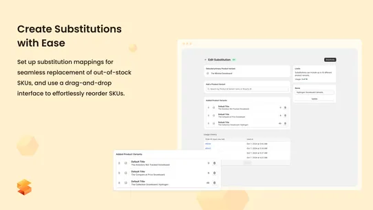 Substitutions screenshot