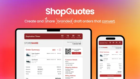 ShopQuotes: Live Draft Orders screenshot