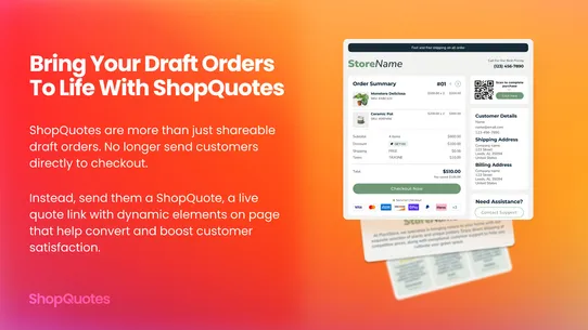 SQ: Live Draft Order Quotes screenshot