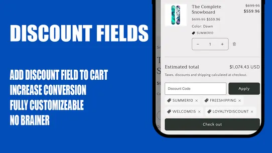 DField: Discount Input Field screenshot