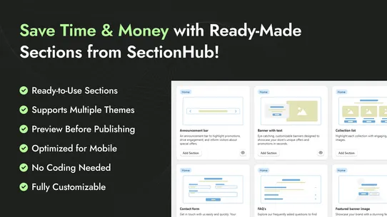 SectionHub: Theme Sections screenshot