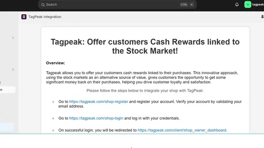 TagPeak Partners screenshot