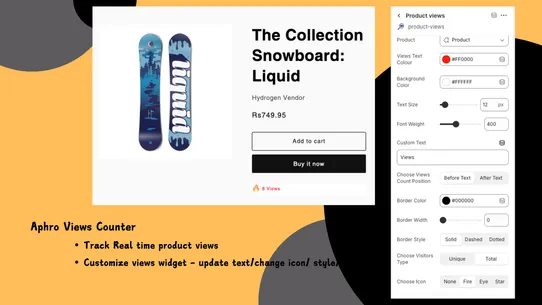 Product View &amp; Low Stock track screenshot