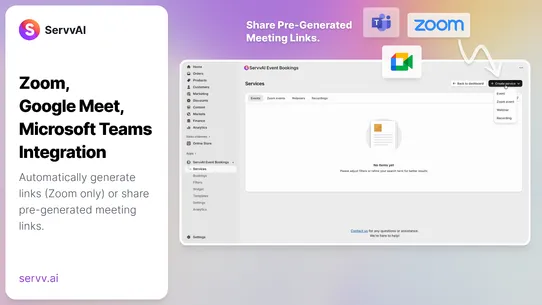ServvAI ‑ Event Ticketing screenshot