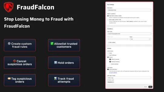 Fraud Falcon ‑ Fraud Rules screenshot