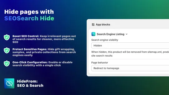 HideFrom: SEO &amp; Search screenshot