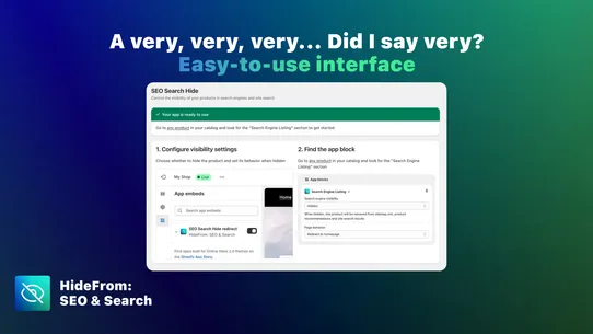 HideFrom: SEO &amp; Search screenshot