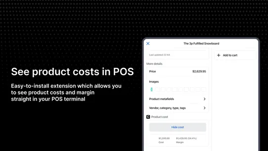 Cogly ‑ Product Costs on POS screenshot