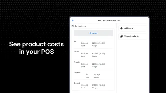 Cogly ‑ Product Costs on POS screenshot