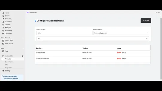 Metamatrix Bulk Editor screenshot