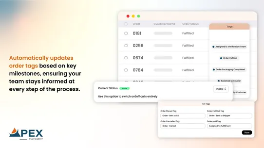 APEX Fulfilment screenshot