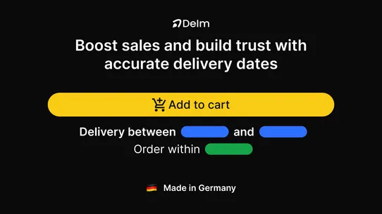 Delm Estimated Delivery Date screenshot