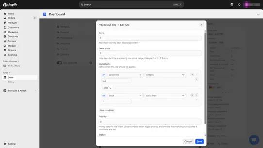 Delm ‑ Estimated Delivery Date screenshot
