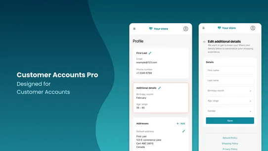 Customer Accounts Pro screenshot