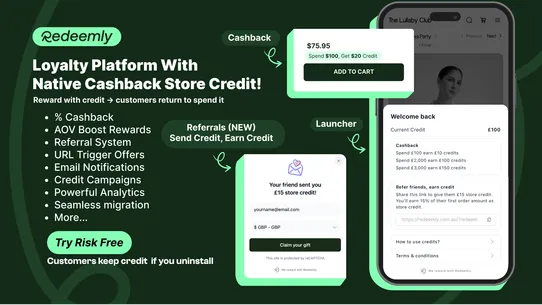 Redeemly Store Credit Cashback screenshot