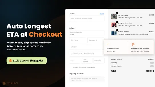 Estimated Delivery Date ‑ ETA screenshot