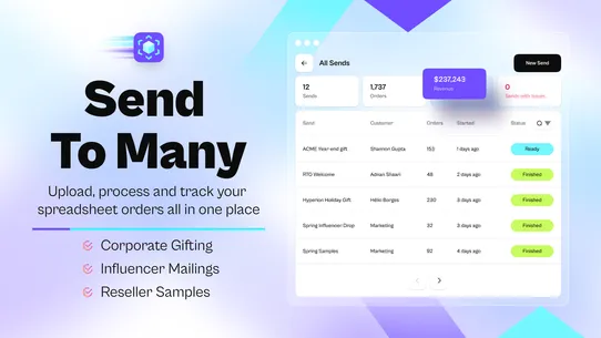 Send to Many | Order Upload screenshot