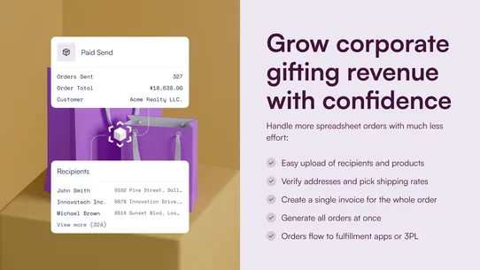 Send To Many Bulk Order Upload screenshot