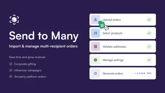 Send To Many Bulk Order Import screenshot