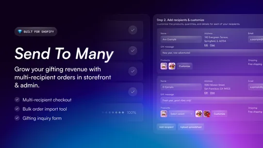 Send To Many Bulk Order Import screenshot