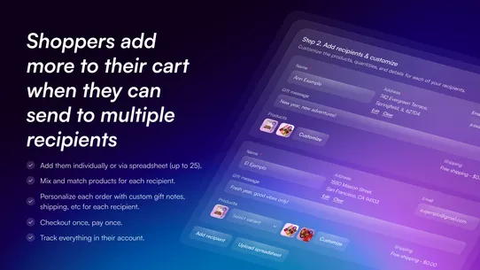 Send To Many Bulk Order Import screenshot