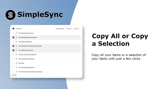 Simple Sync ‑ Copy Your Store screenshot