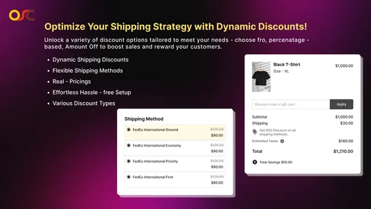 OSCP Shipping Discounts screenshot