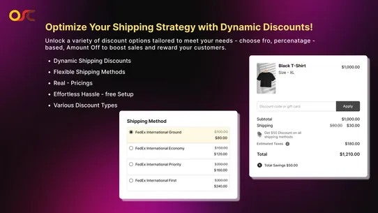 OSCP Shipping Discounts screenshot