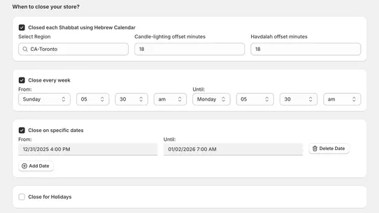 Shabbat Mode screenshot