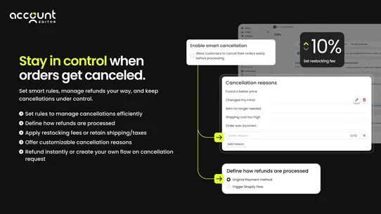 AE: Order Editing &amp; Upsell screenshot