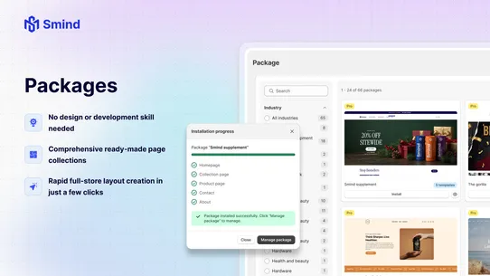 Smind Section &amp; Theme Sections screenshot