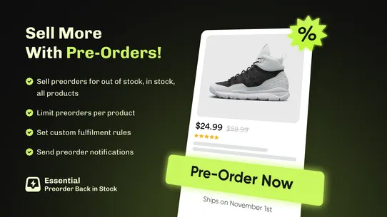 Essent Preorder Back in Stock screenshot