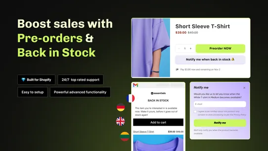 Essential Preorder Notify Me screenshot