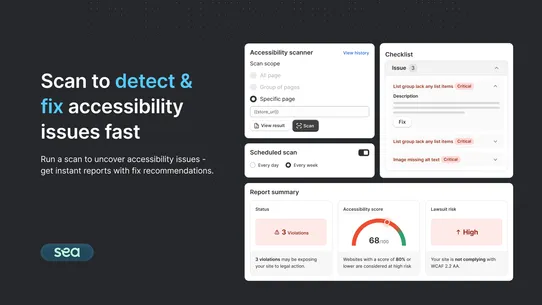 SEA Accessibility EAA ADA WCAG screenshot