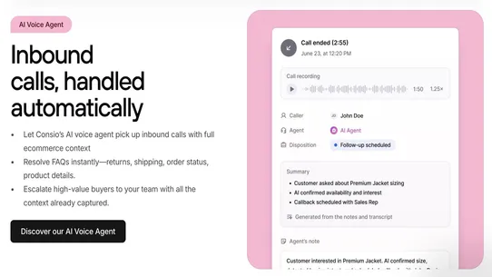 Consio: Phone &amp; AI Voice Agent screenshot