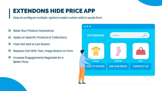 Extendons Hide Price App screenshot